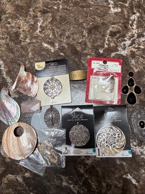 Assorted Jewelry Findings Set in Metallic and Natural Tones new